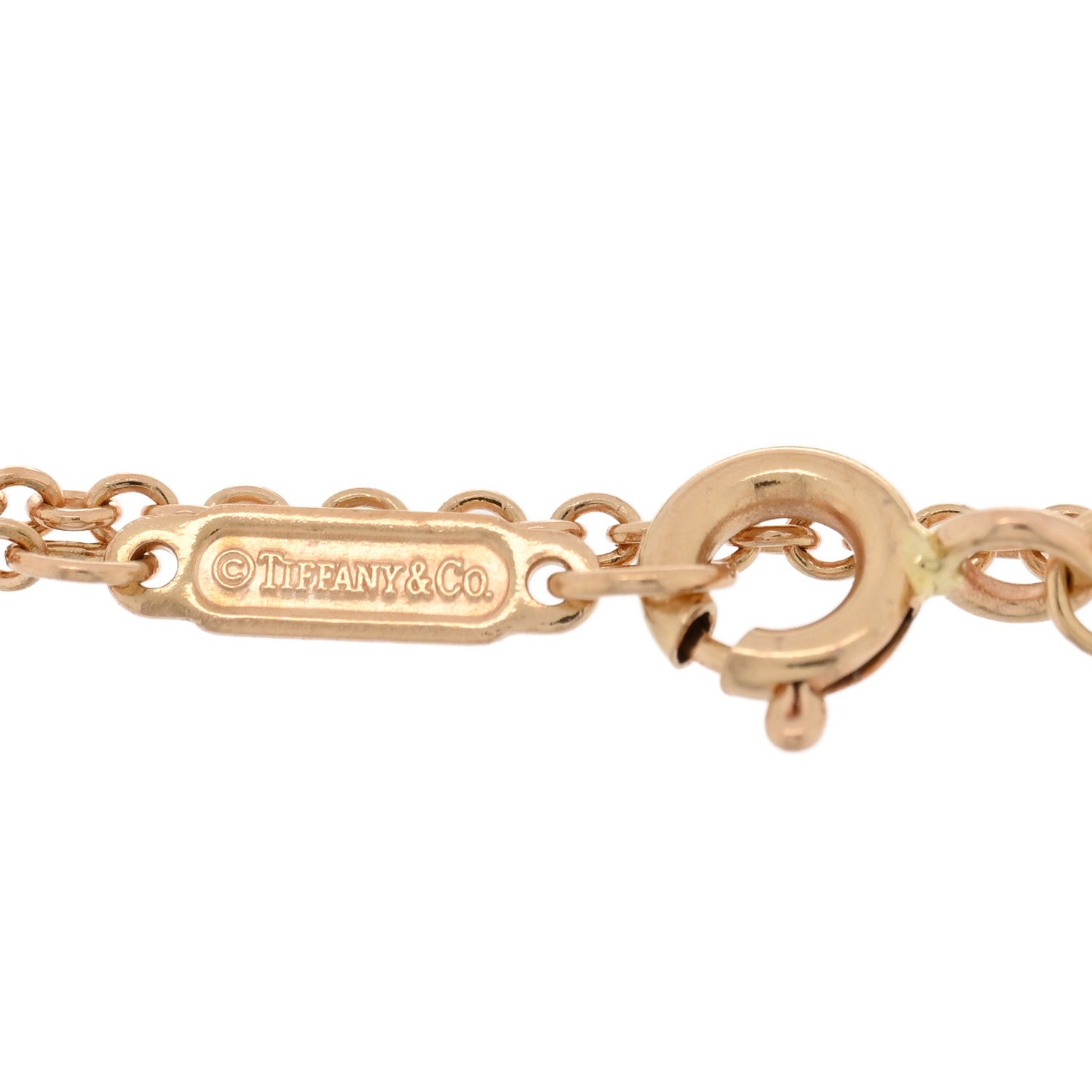 Tiffany 18K Rose Gold T Double Chain Bracelet 3 of 3