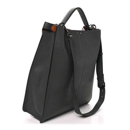 Fendi Cuoio Romano Large I SEE U Peekaboo X-Lite Tote Asfalto Praline Tobacco Moro 3 of 9