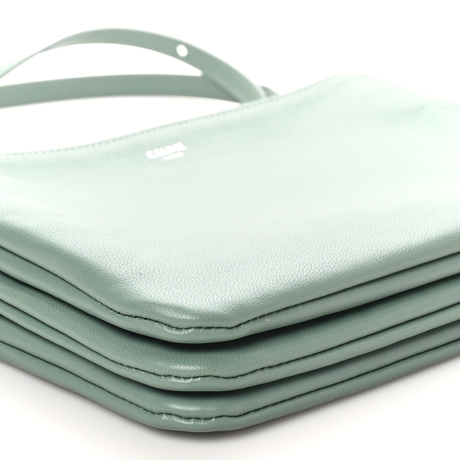 Celine Lambskin Small Trio Crossbody Bag Celadon 9 of 10