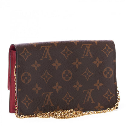 Louis Vuitton Monogram Flore Chain Wallet Fuchsia 3 of 8