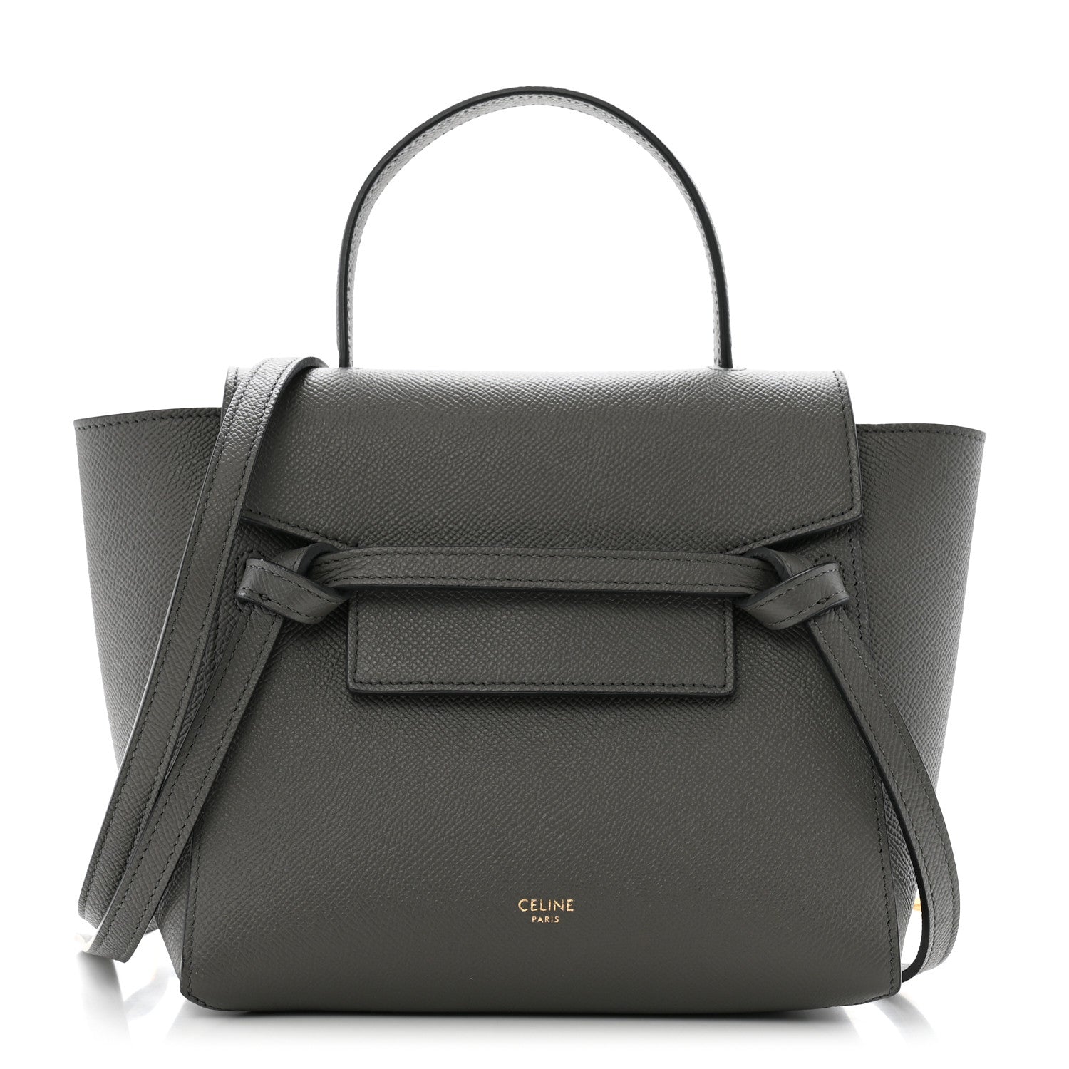 Celine Grained Calfskin Nano Belt Bag Grey 1 of 10