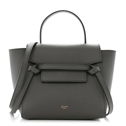 Celine Grained Calfskin Nano Belt Bag Grey 1 of 10