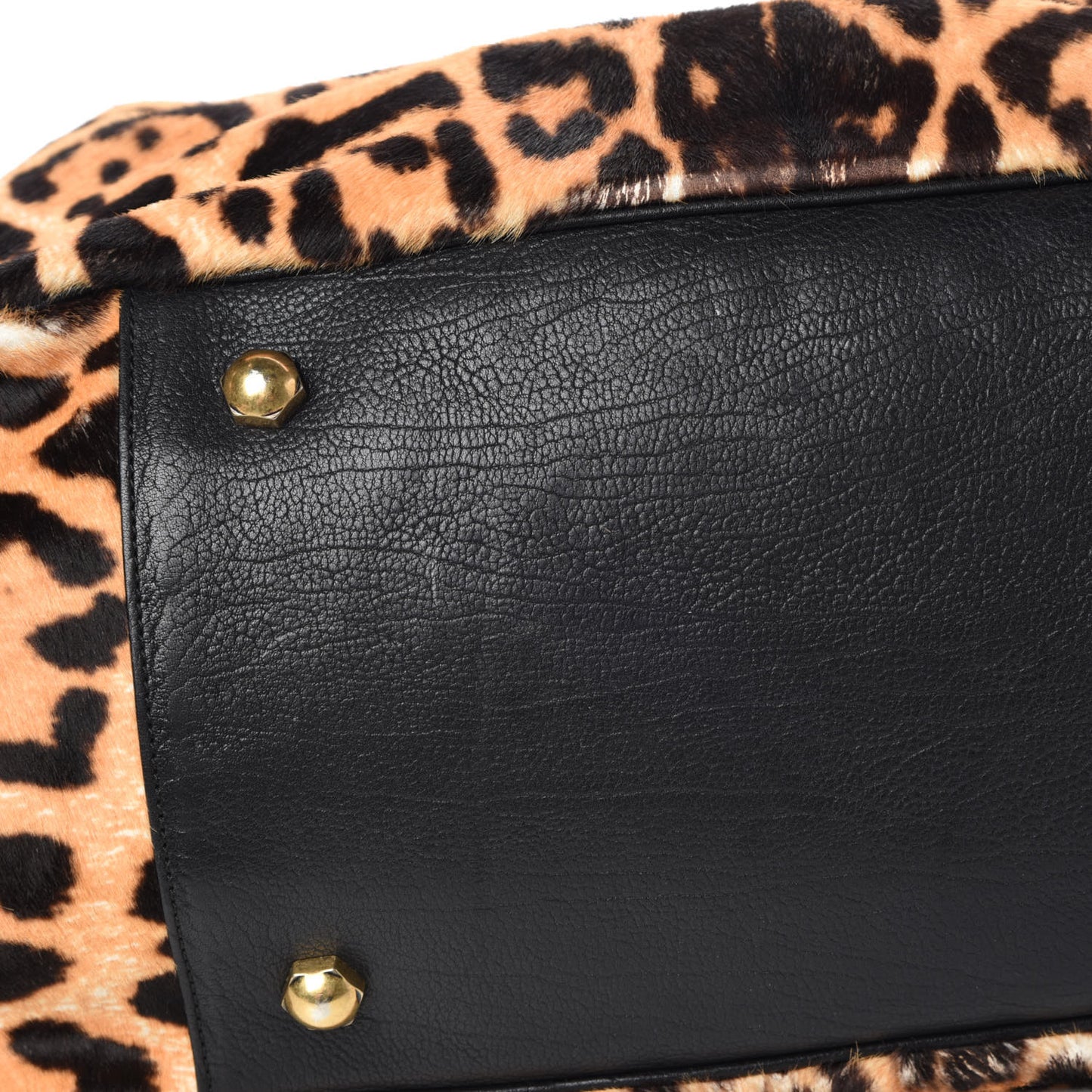 Calf Hair Leopard Print Large Roady Hobo