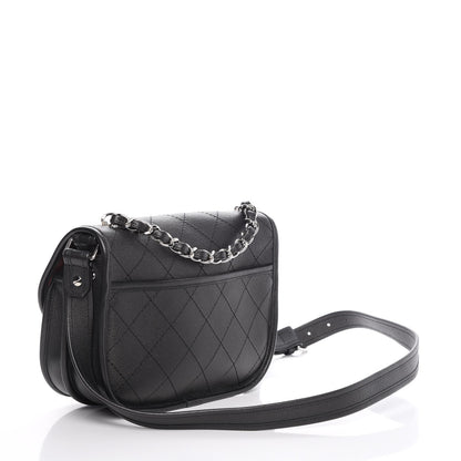 Chanel Calfskin Quilted Jungle Stroll Messenger Bag Black 3 of 8