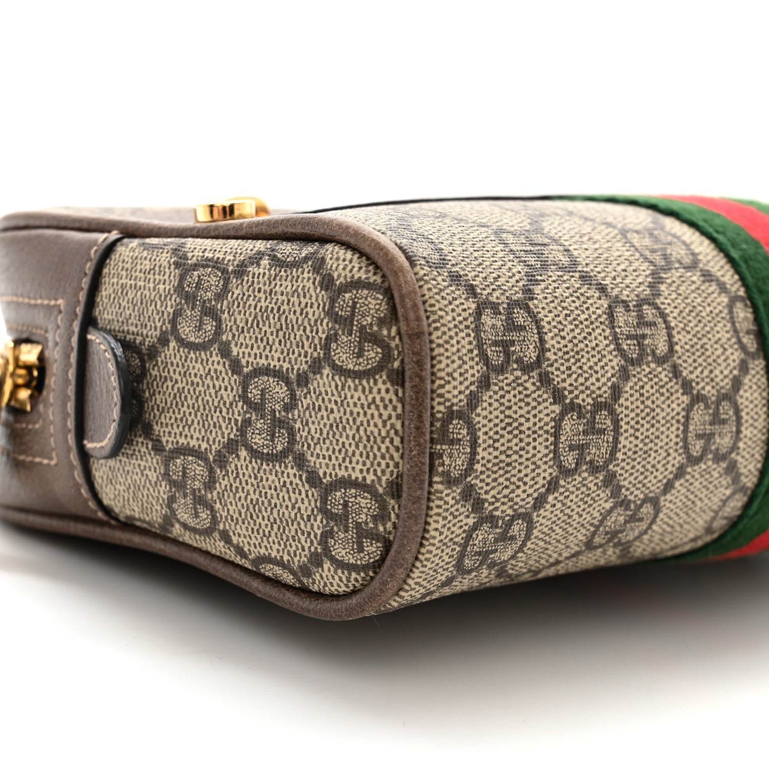 Gucci GG Supreme Monogram Web Small Ophidia Belt Bag 75 30 Dark Brown 8 of 9