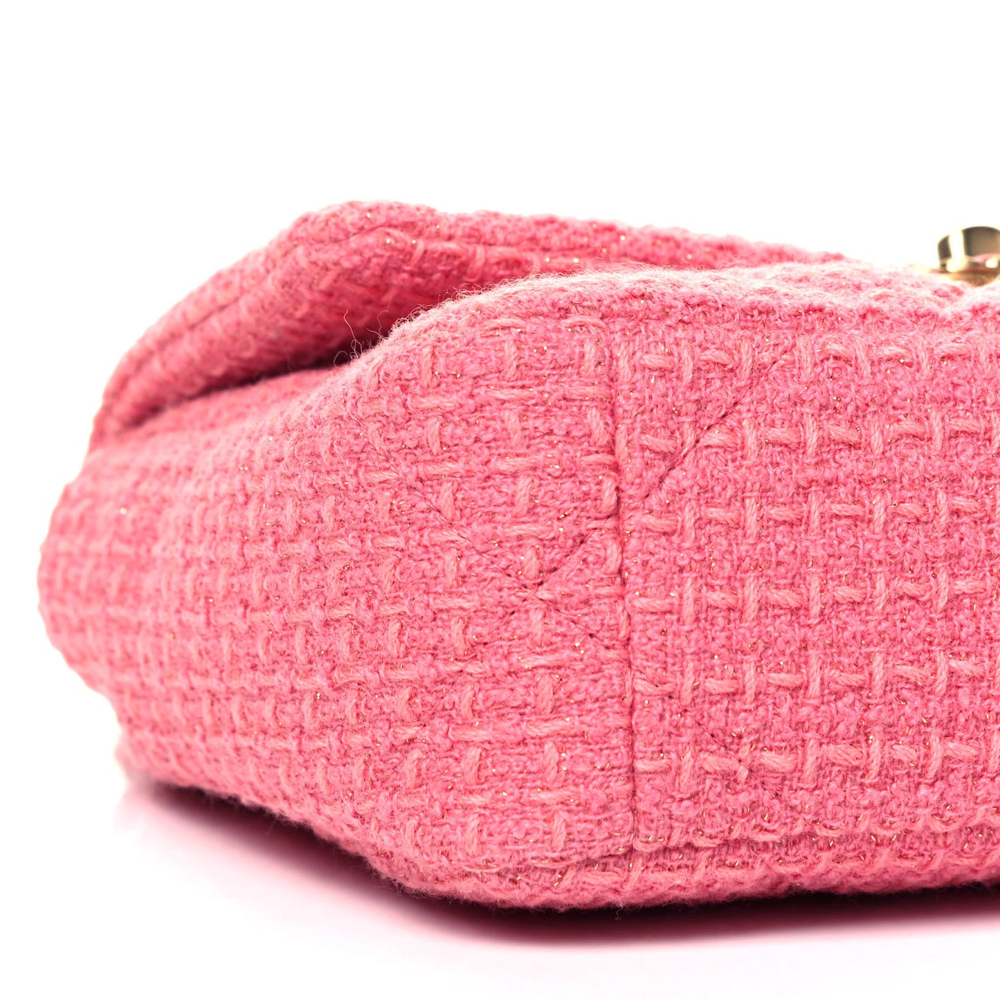 Metallic Tweed Quilted Medium Chanel 19 Flap Pink