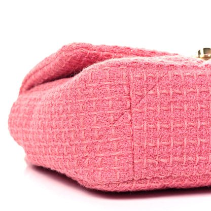 Chanel Metallic Tweed Quilted Medium Chanel 19 Flap Pink 8 of 9