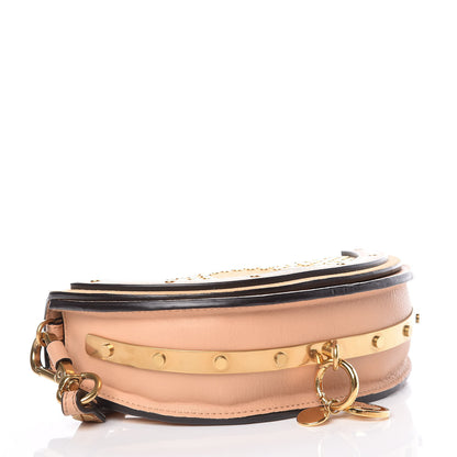 Chloe Suede Calfskin Constellation Studded Small Nile Bracelet Minaudiere Bag Blush Nude 4 of 10