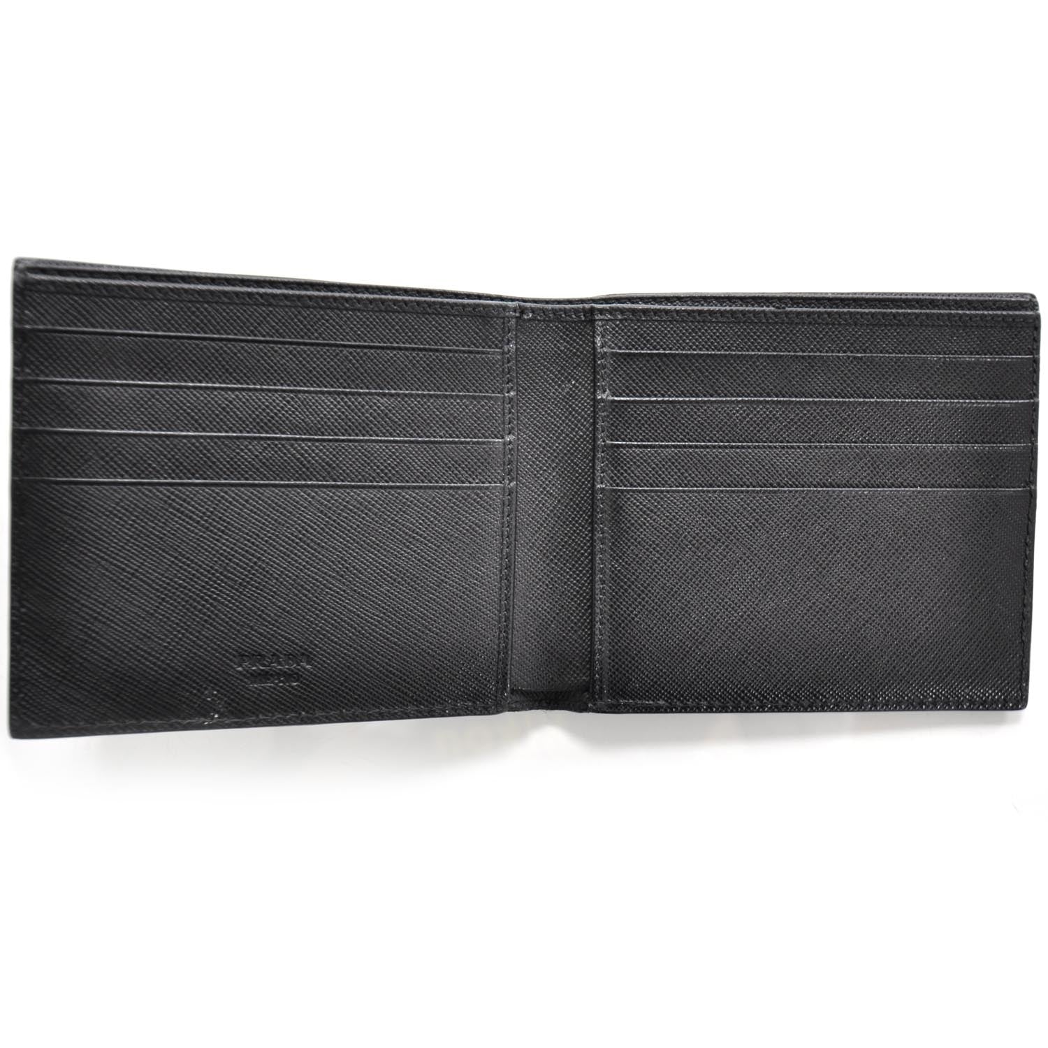 Prada Saffiano Bi-Fold Wallet Black 5 of 7