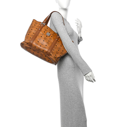 MCM Visetos Shopping Tote Cognac 2 of 13