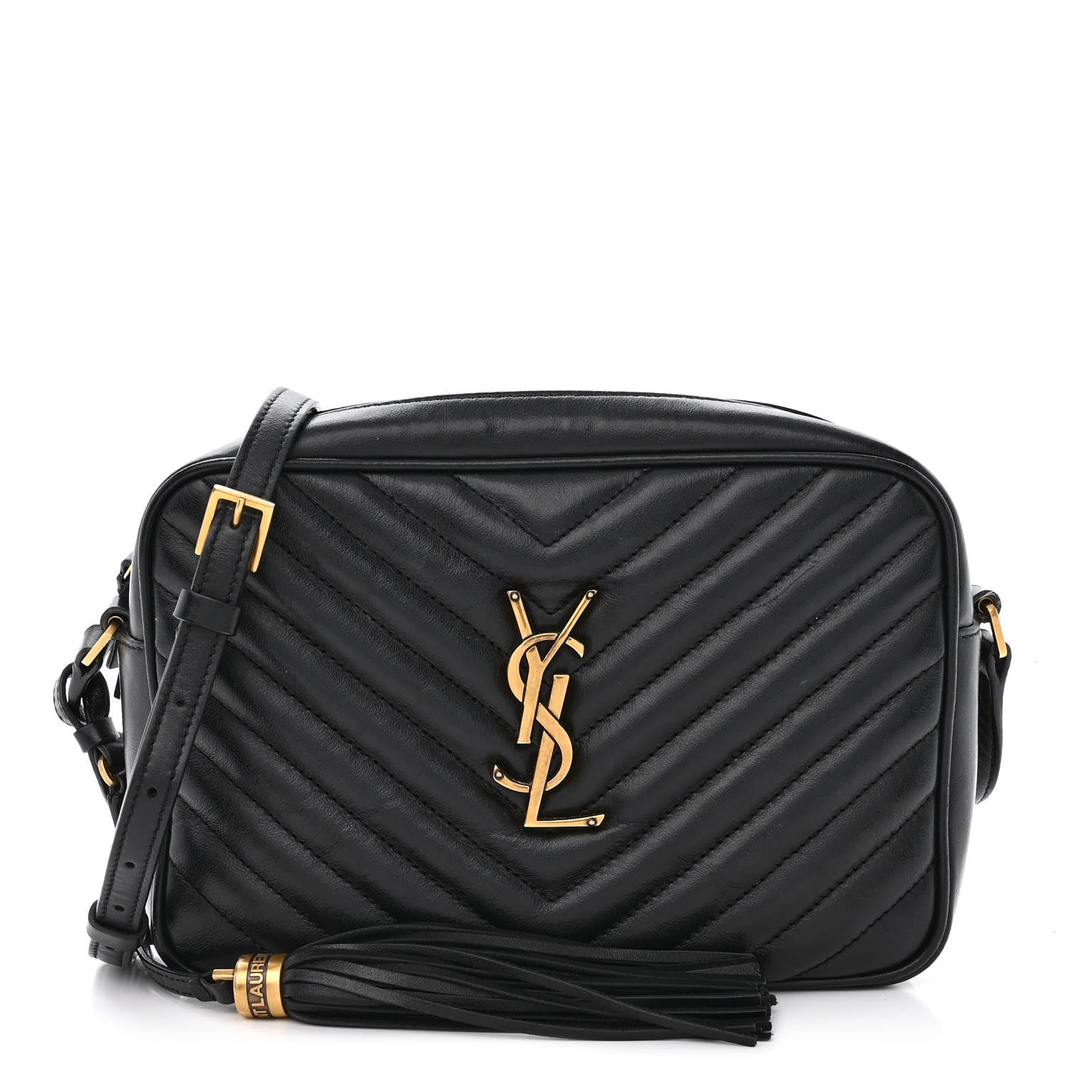 Saint Laurent Calfskin Matelasse Monogram Lou Camera Bag Black 1 of 14