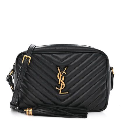 Saint Laurent Calfskin Matelasse Monogram Lou Camera Bag Black 1 of 14