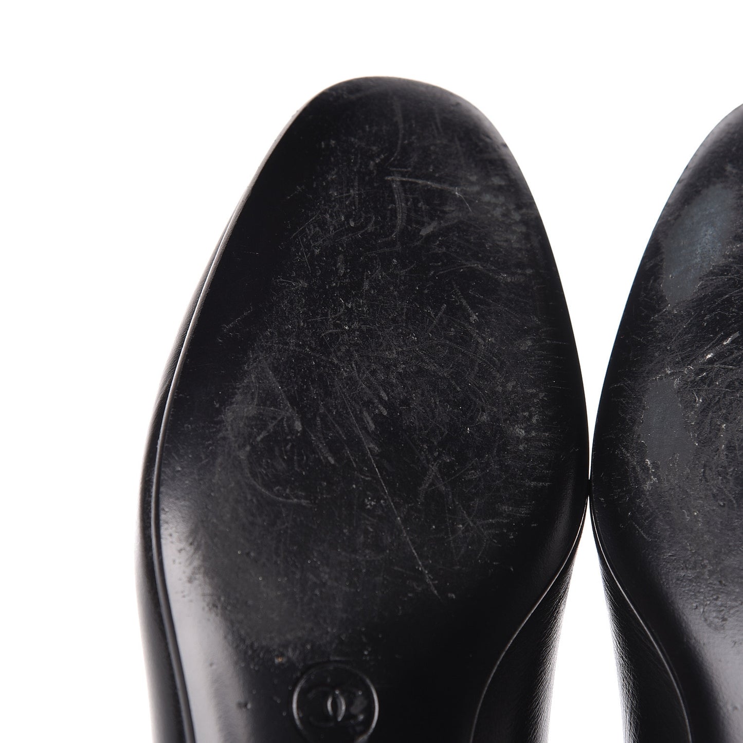 Lambskin CC Mocassin Loafers 37.5 Black