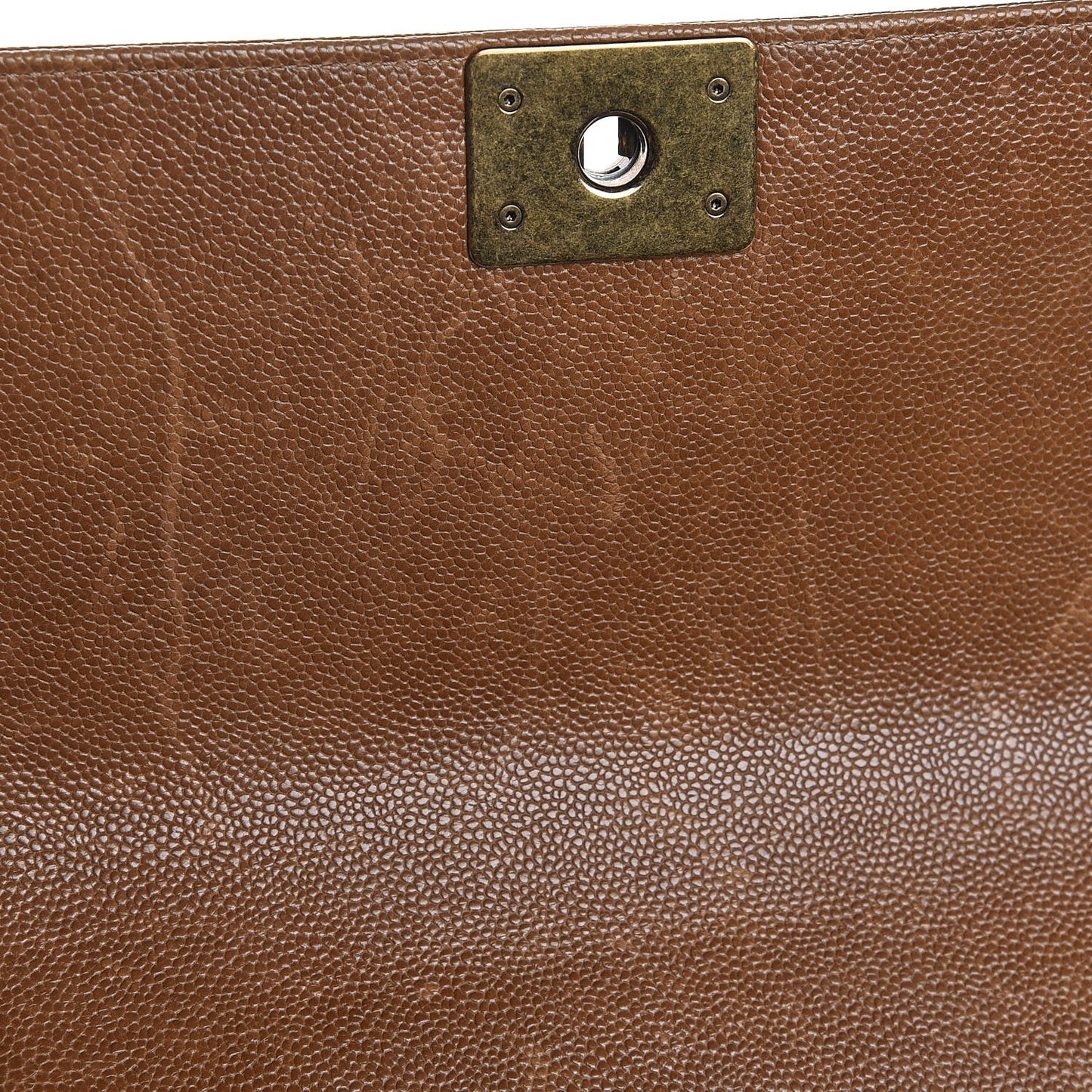 Caviar Quilted Medium Boy Flap Light Brown