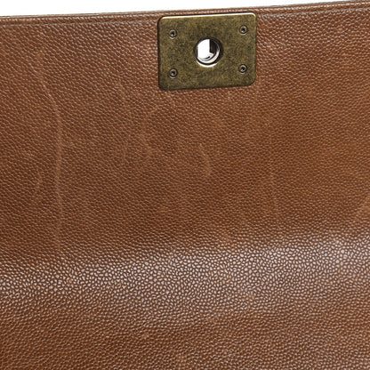 Chanel Caviar Quilted Medium Boy Flap Light Brown 8 of 9