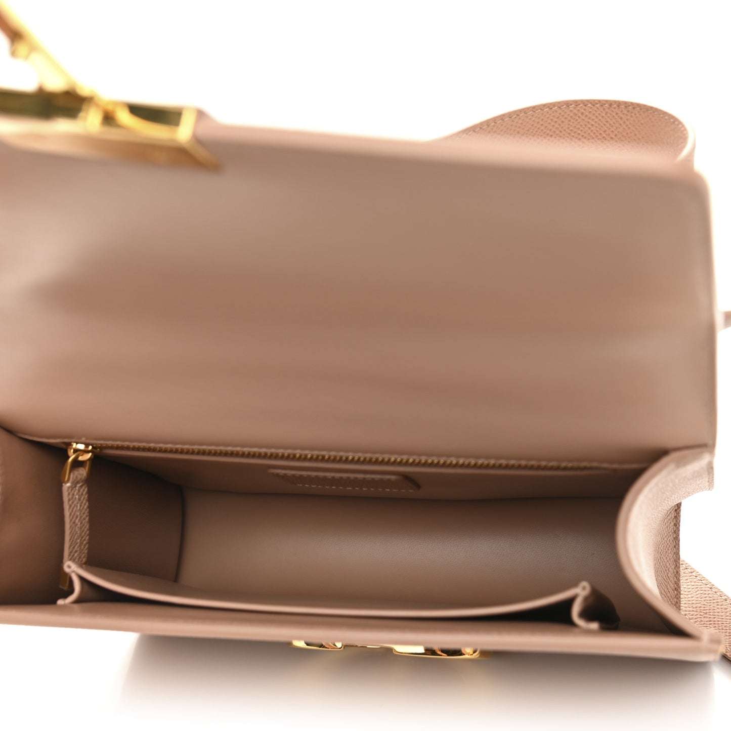 Grained Calfskin 30 Montaigne Flap Bag Nude