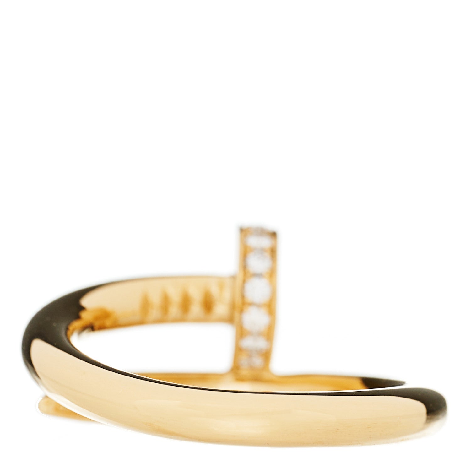 Cartier 18K Yellow Gold Diamond Juste Un Clou Ring 51 5.75 3 of 6