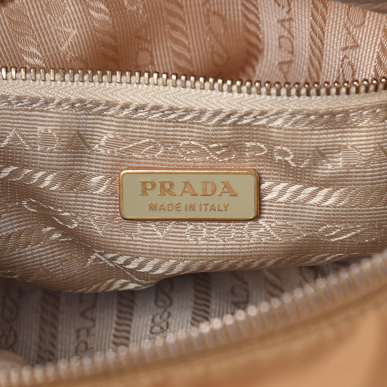 Prada Nylon Vitello Daino Pochette Sabbia 6 of 17