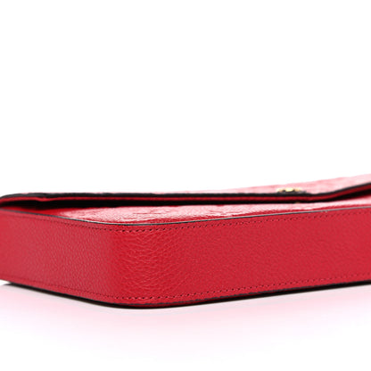 Louis Vuitton Empreinte Pochette Felicie Chain Wallet Scarlet 9 of 11