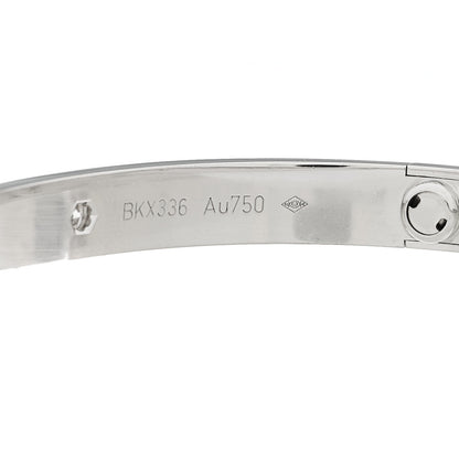 Cartier 18K White Gold 4 Diamond LOVE Bracelet 17 4 of 9