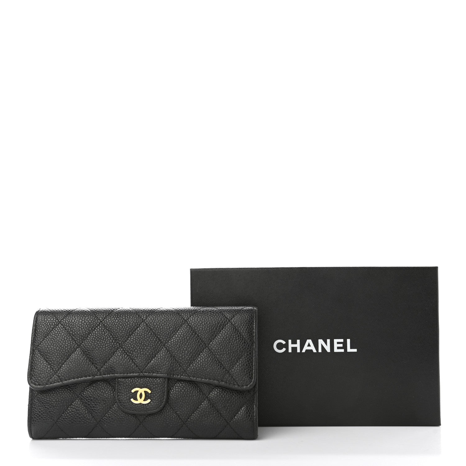 Chanel Caviar Quilted Large Flap Wallet Black 8 of 8
