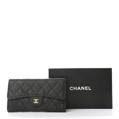 Chanel Caviar Quilted Large Flap Wallet Black 8 of 8