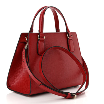 Gucci Dollar Calfskin Medium Soho Top Handle Satchel Hibiscus Red 3 of 10
