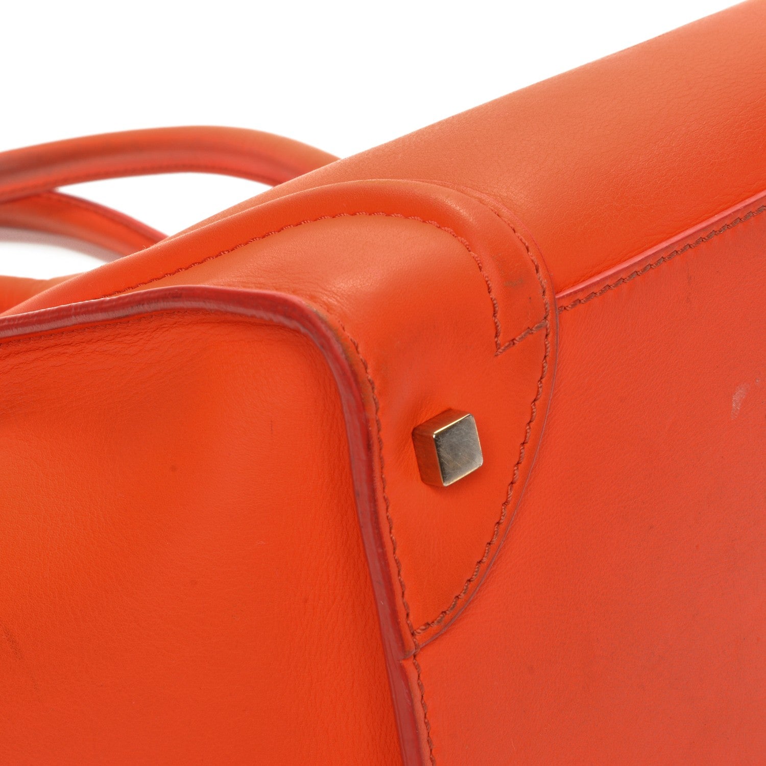 Celine Smooth Calfskin Mini Luggage Bright Orange 12 of 16
