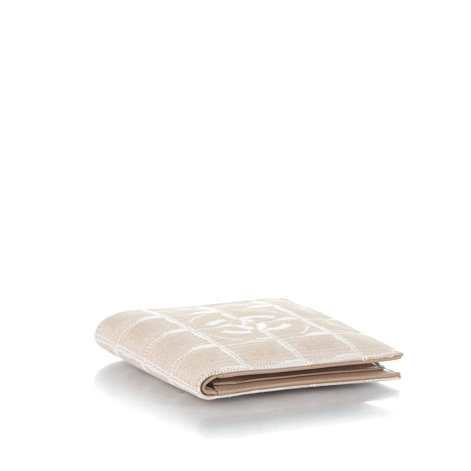 Chanel Nylon Travel Bi-Fold Wallet Beige 4 of 8