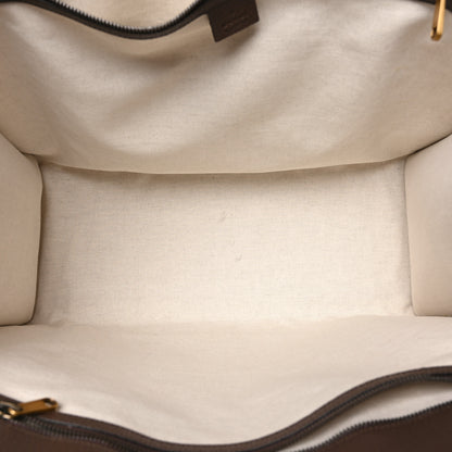 Gucci Maxi GG Supreme Monogram Pineapple Textured Dollar Calfskin Medium Retro Interlocking G Tote Bag Beige Ebony Green Pink New Acero 5 of 10