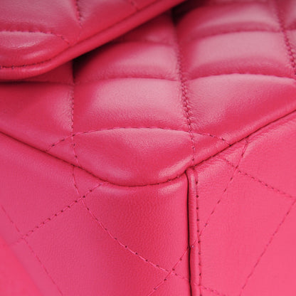 Chanel Lambskin Quilted Maxi Double Flap Fuchsia 8 of 11