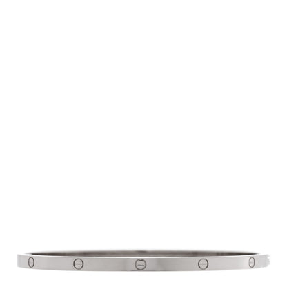 Cartier 18K White Gold Small LOVE Bracelet 19 2 of 6