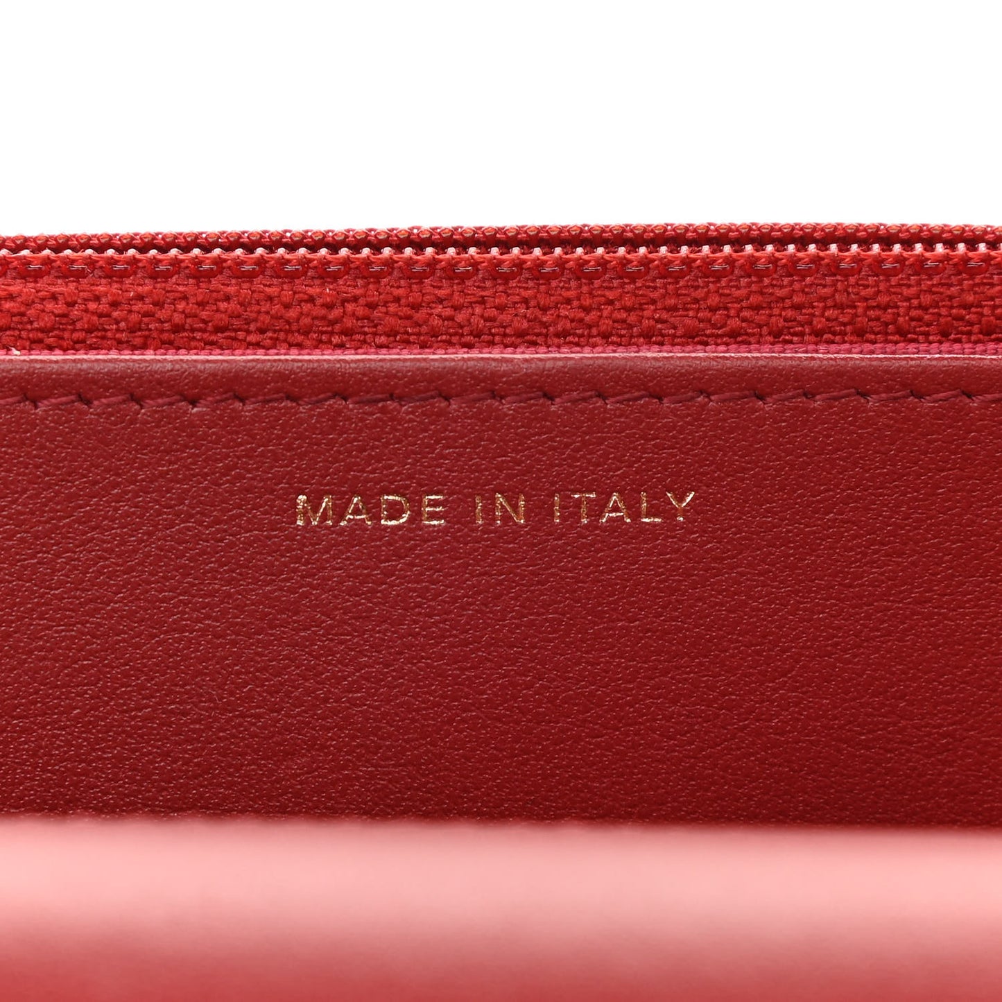 Aged Calfskin Quilted Reissue Wallet On Chain WOC Red