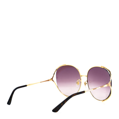 Gucci Metal Round Frame GG0595S Sunglasses Gold Brown 4 of 8
