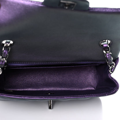 Chanel Iridescent Lambskin Quilted Mini Rectangular Flap Purple 5 of 13