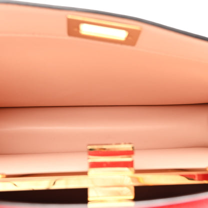 Fendi Vitello King Luxor Shiny Nappa Medium Peekaboo I SEE U East West Satchel Fuoco Light Rose 6 of 12