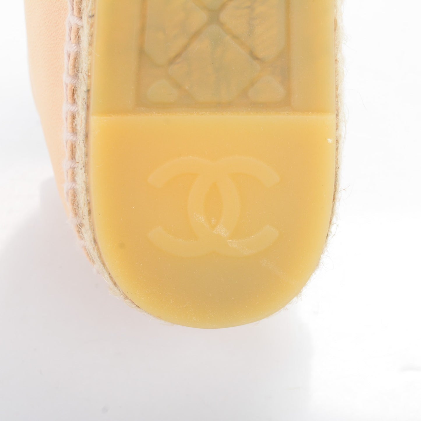 Lambskin CC Espadrilles 35 Beige Black