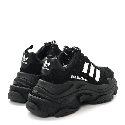 Balenciaga x ADIDAS Fabric Mesh Womens Triple S Sneakers 36 Black 5 of 8