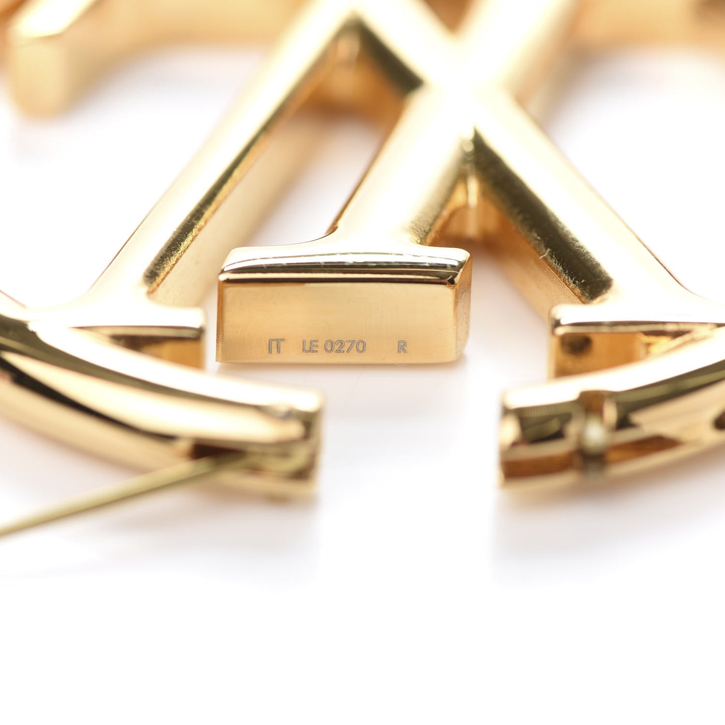 Metal Louise Hoop Earrings Gold