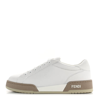Fendi Vitello Logo Womens Low Top Sneakers 35.5 White 1 of 11