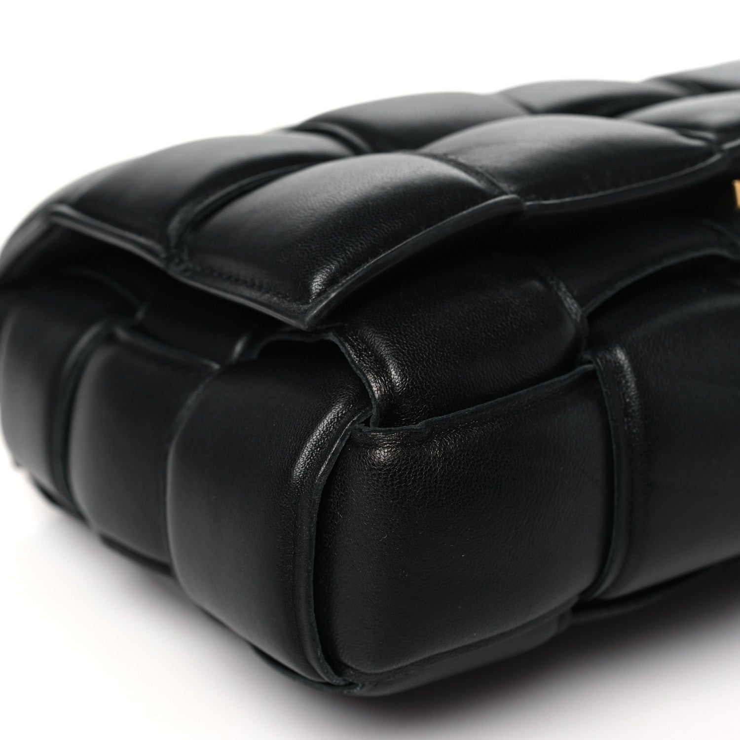 Bottega Veneta Lambskin Maxi Intreccio Padded Chain Cassette Crossbody Bag Black 9 of 10