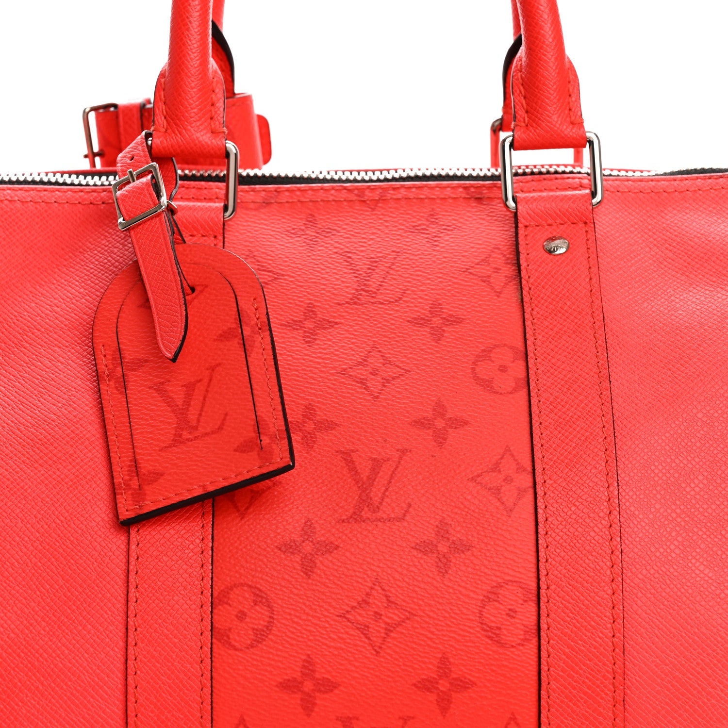Louis Vuitton Taigarama Keepall Bandouliere 50 Fire Red 6 of 12
