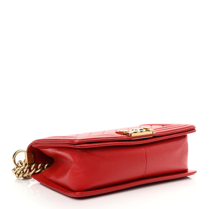 Chanel Lambskin Quilted Medium Boy Flap Red 4 of 10