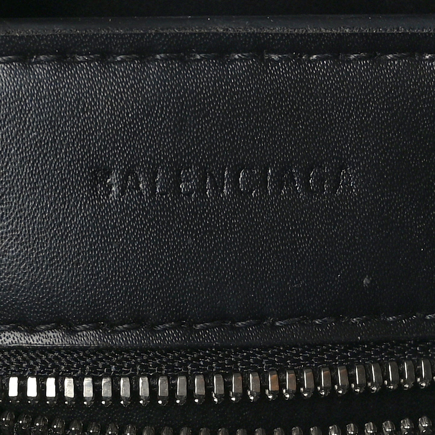 Shiny Calfskin Logo Crocodile Embossed XXS Everyday Tote Black