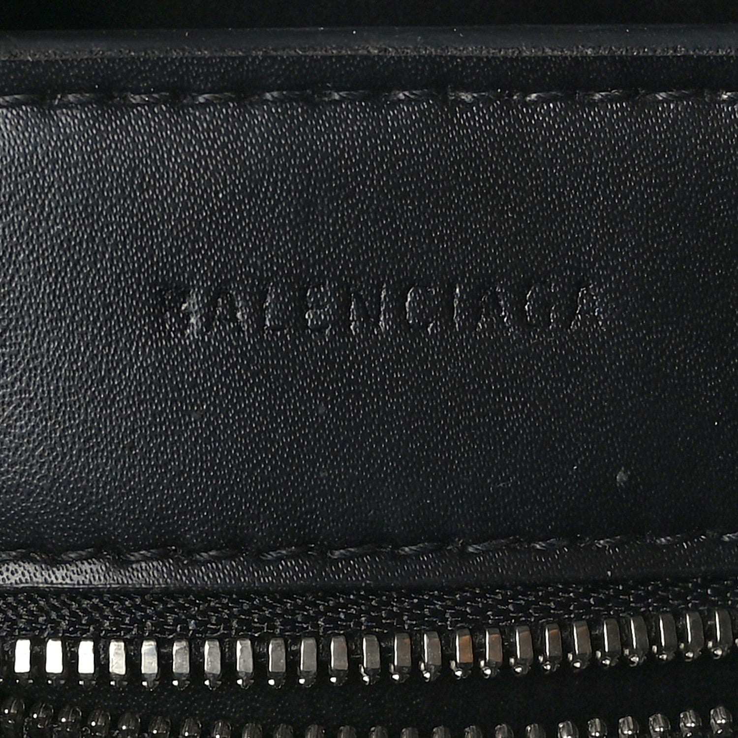Balenciaga Shiny Calfskin Logo Crocodile Embossed XXS Everyday Tote Black 6 of 8