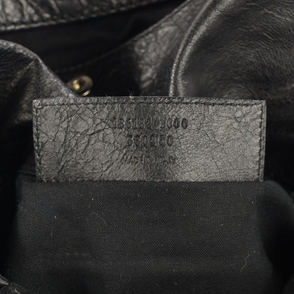 Balenciaga Agneau Giant 21 Silver Hardware Envelope Clutch Black 7 of 7