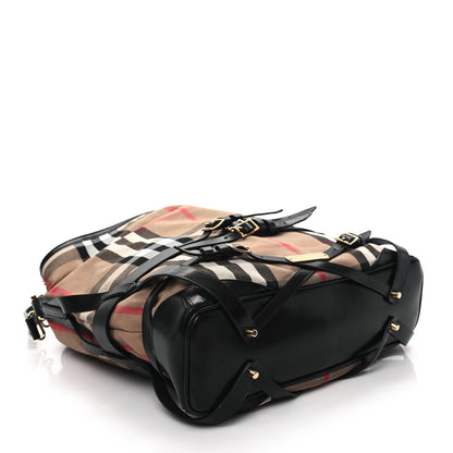 Burberry House Check Bridle Calfskin Medium Gosford Hobo Black 4 of 11