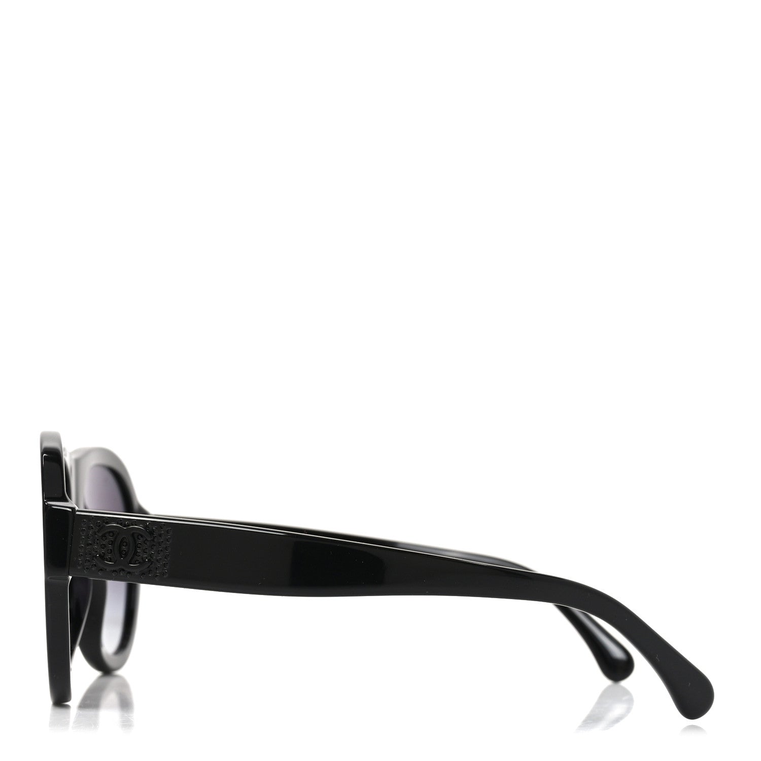 Chanel Acetate Strass Pilot Sunglasses 5467-B Black 1907215