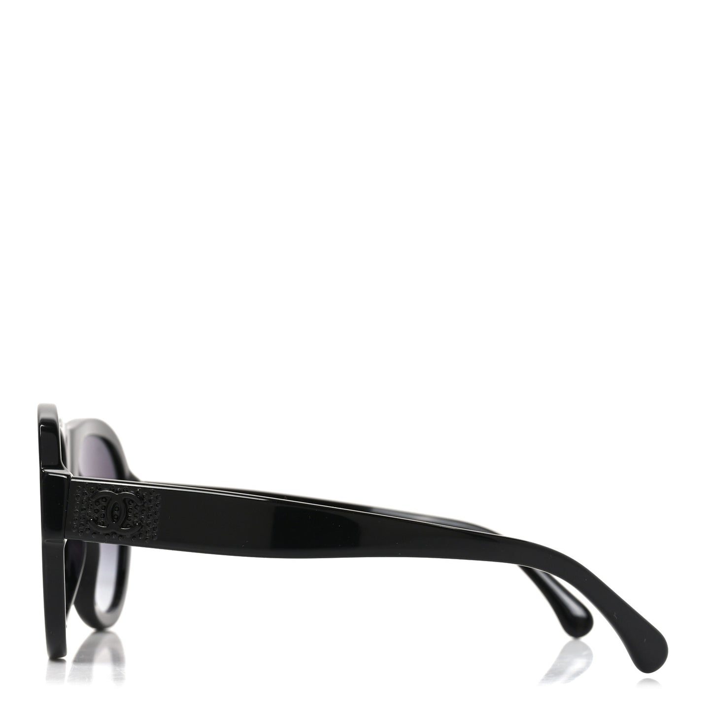 Acetate Strass Pilot Sunglasses 5467-B Black