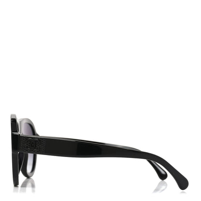 Chanel Acetate Strass Pilot Sunglasses 5467-B Black 3 of 6